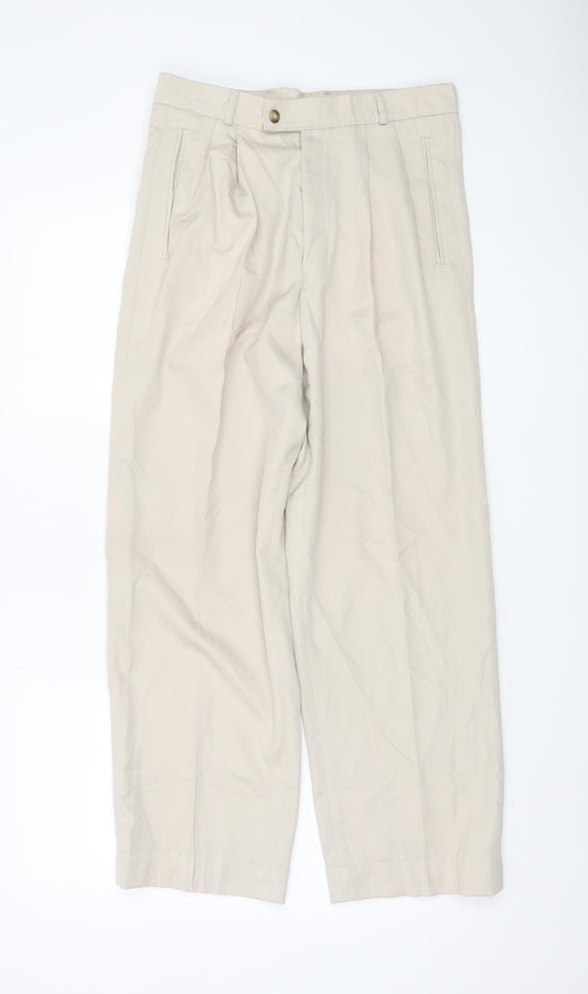 JINKS Men's Beige Classic Trousers Size 30