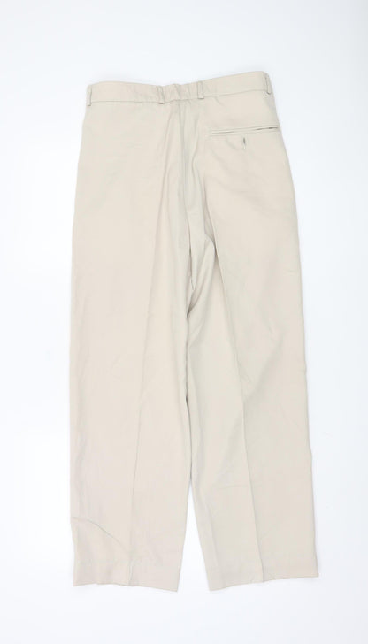 JINKS Men's Beige Classic Trousers Size 30