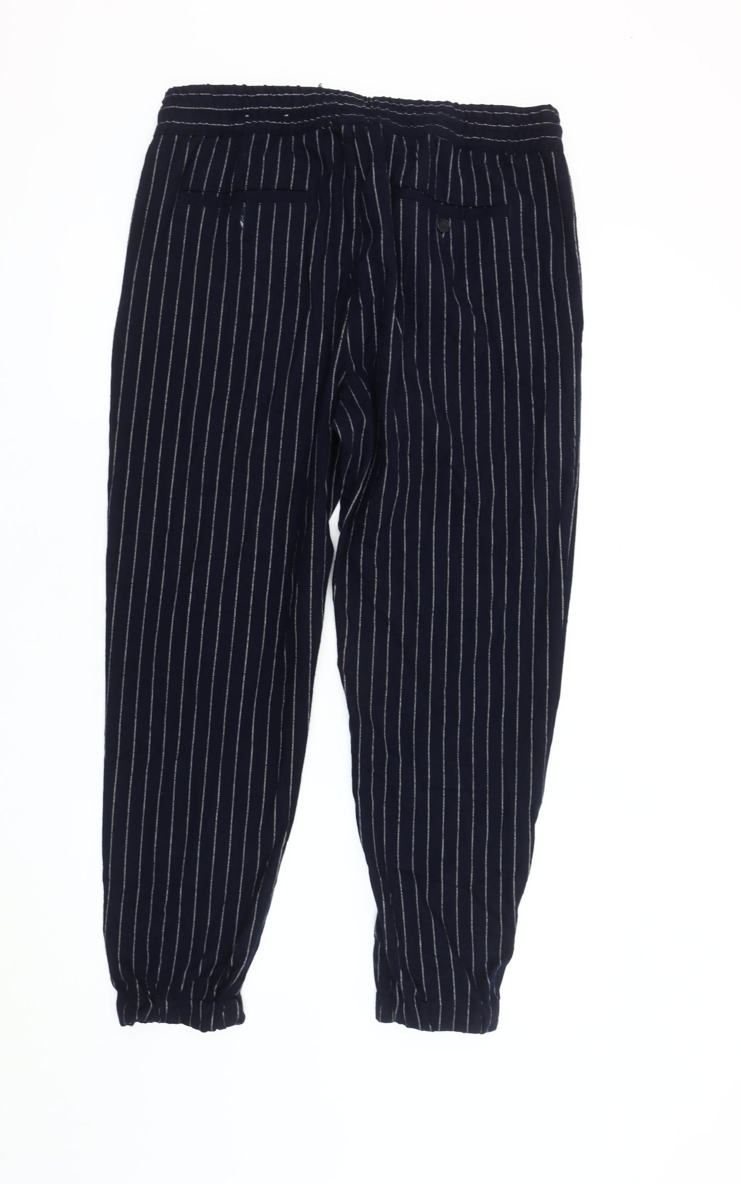 Forever 21 Men's Blue Striped Jogger Trousers XL