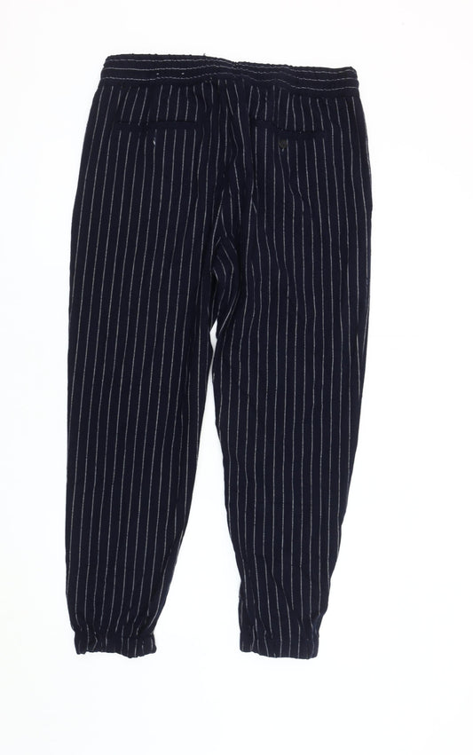 Forever 21 Men's Blue Striped Jogger Trousers XL