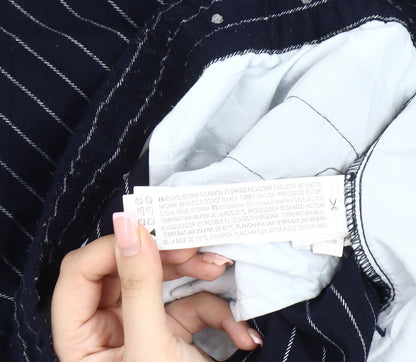 Forever 21 Men's Blue Striped Jogger Trousers XL