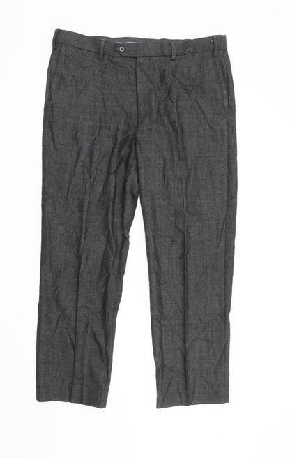 Marks and Spencer Men's Grey Dress Pants 36 Regular