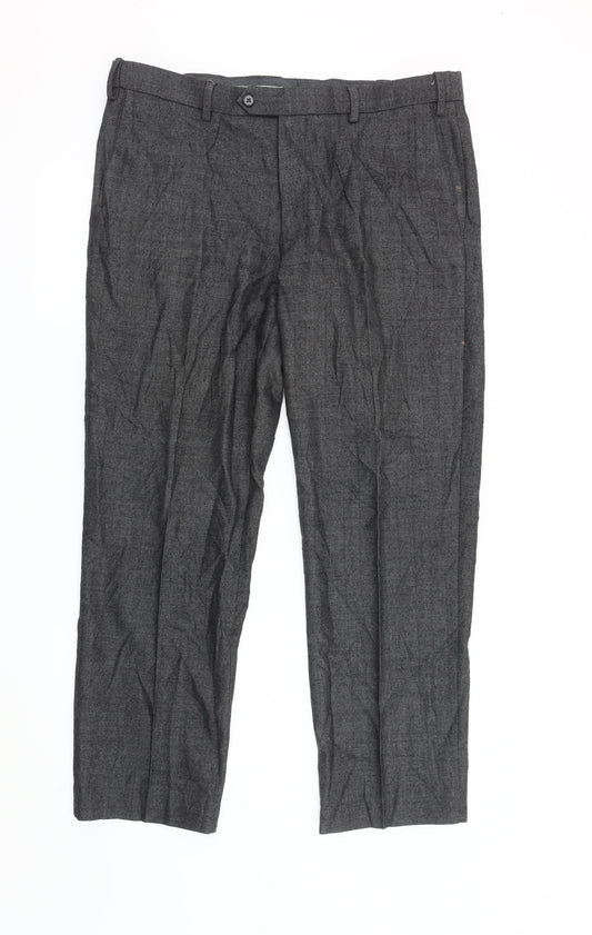 Marks and Spencer Men's Grey Dress Pants 36 Regular