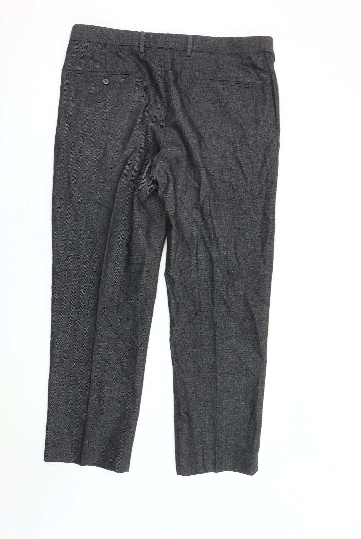Marks and Spencer Men's Grey Dress Pants 36 Regular