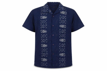 Stormers Men's Blue Geometric Button-Up Shirt
