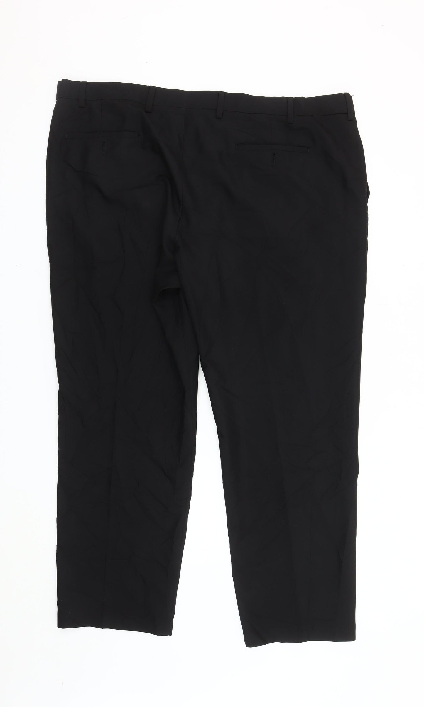 Marks and Spencer Men's Black Regular Fit Dress Pants