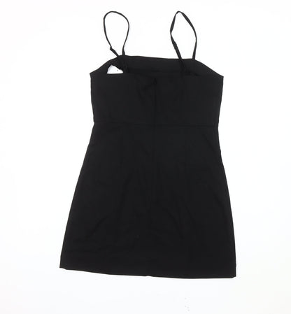 Monki Women's Black Slip Dress, Size 12, Casual Party