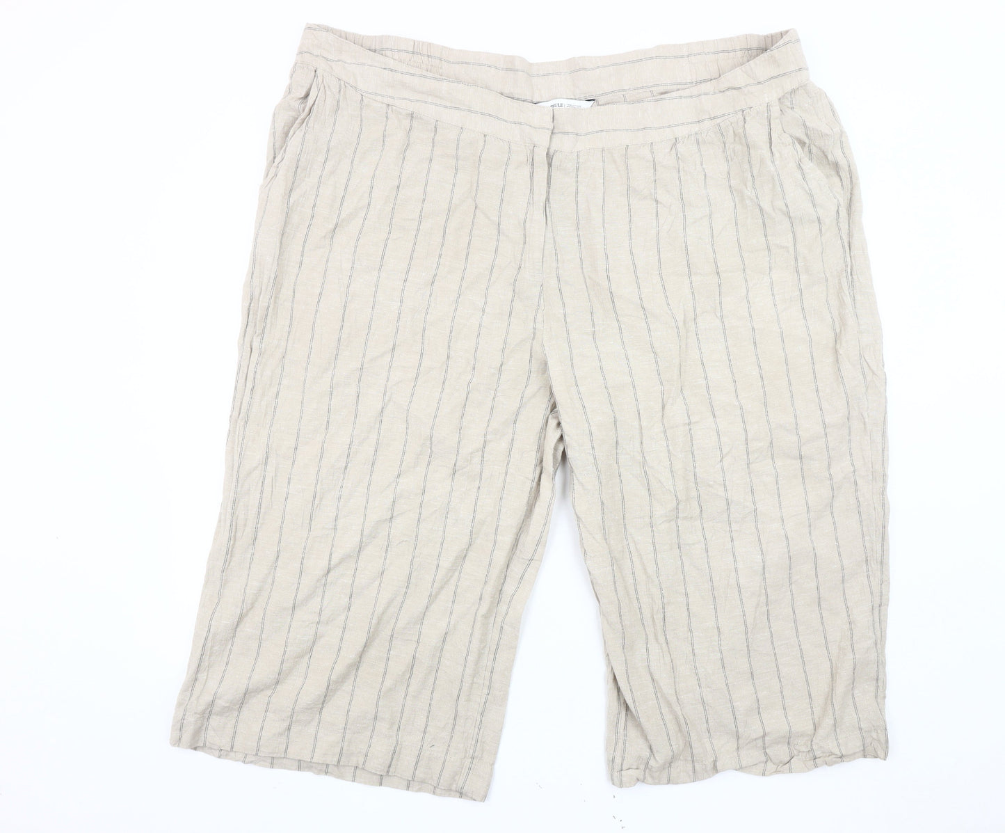Womens UK Size 30 Capsule  Cropped Beige Trousers