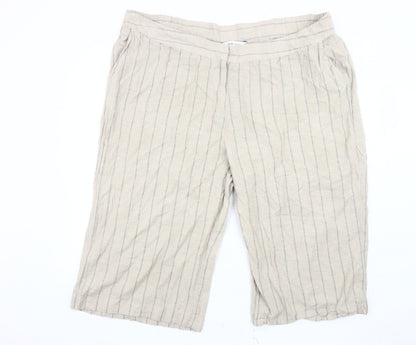 Womens UK Size 30 Capsule  Cropped Beige Trousers