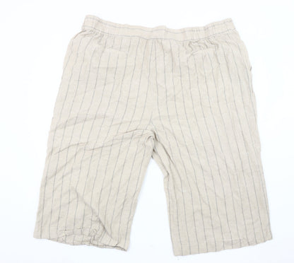 Womens UK Size 30 Capsule  Cropped Beige Trousers