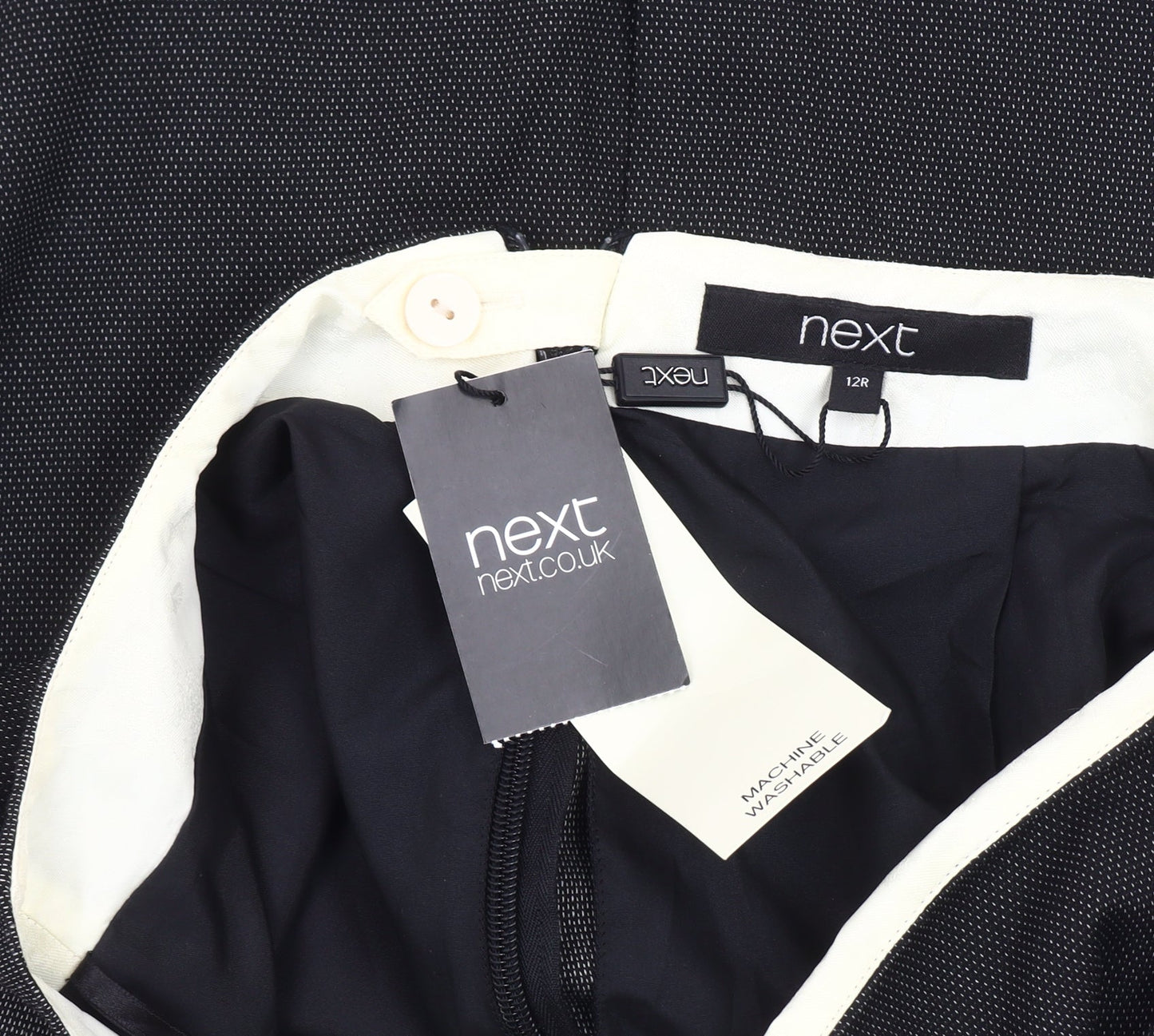 Next Women's Black Knee Length Pencil Skirt, Size 12