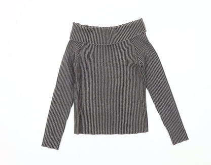 Womens UK Size M Pink Vanilla Grey Pullover Jumper