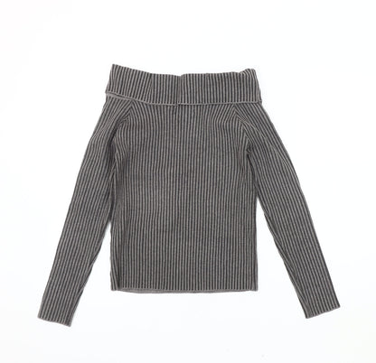 Womens UK Size M Pink Vanilla Grey Pullover Jumper