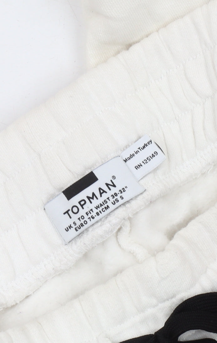 Topman Men's White Jogger Trousers S