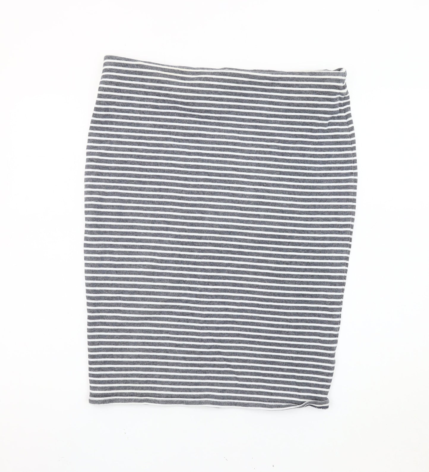 Marks and Spencer Women Grey Striped Pencil Skirt Size 16