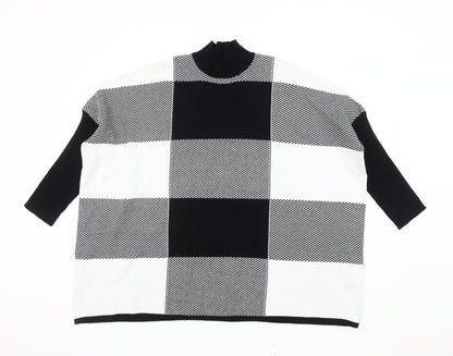 Donna Lewis Women's Black & White Check Jumper S