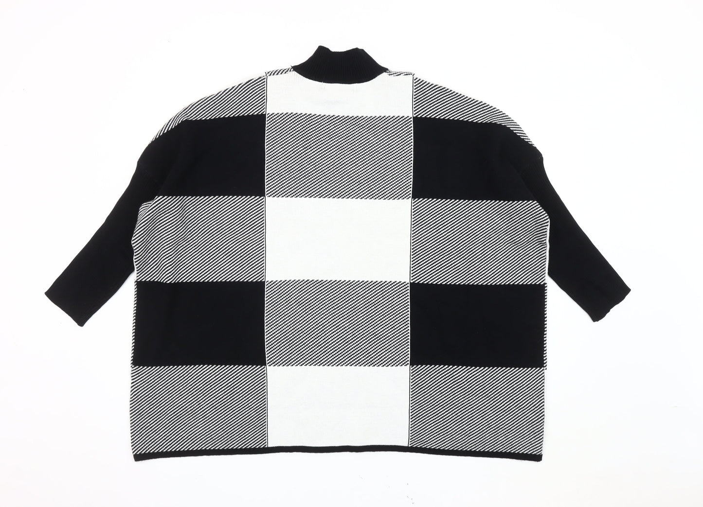Donna Lewis Women's Black & White Check Jumper S