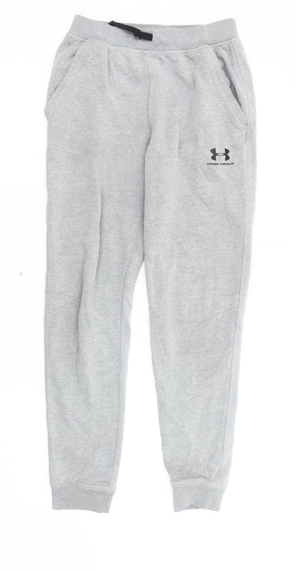 Under Armour Boys Grey Joggers - Size 14 Years, Athletic Fit