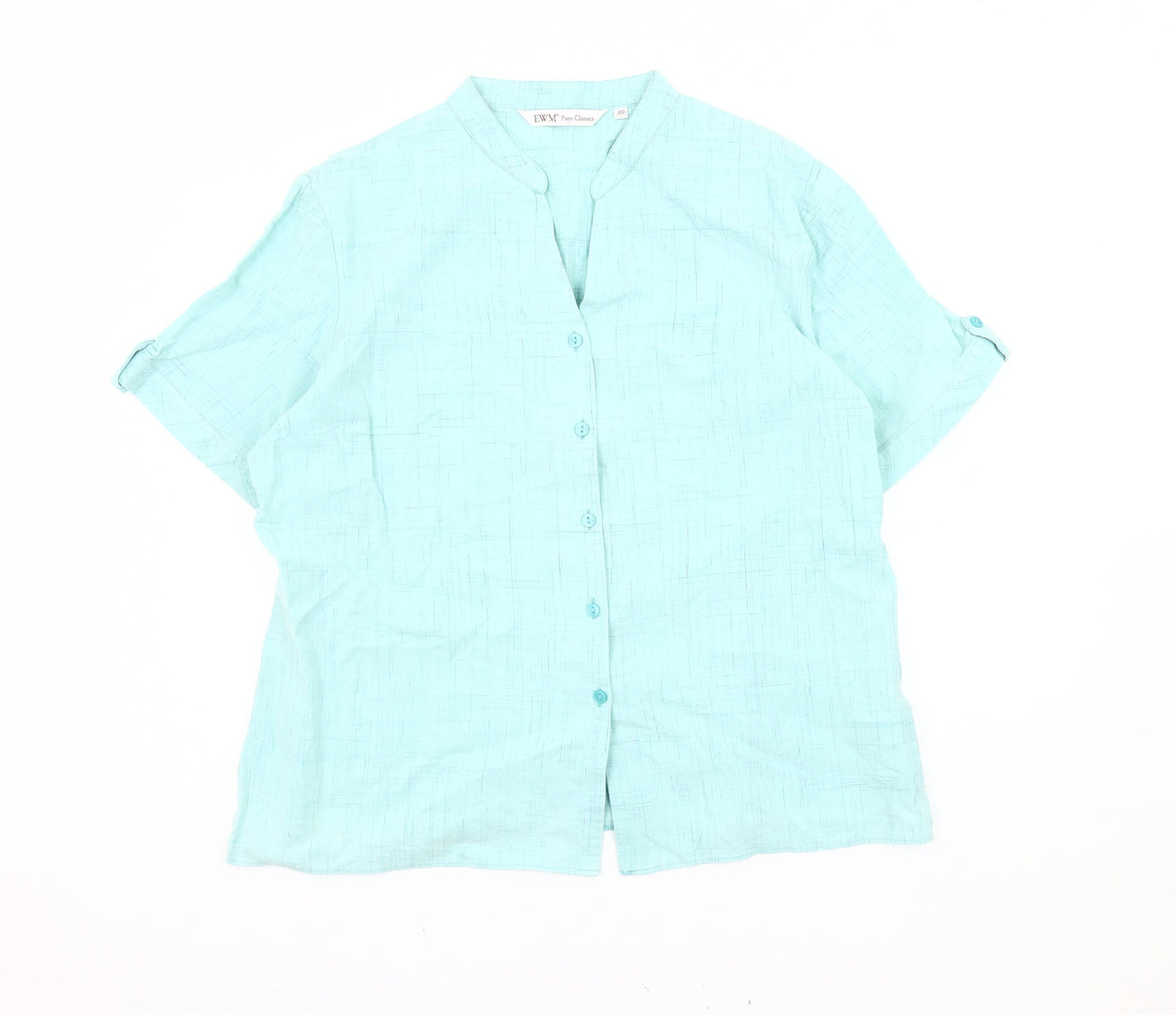 EWM Women's Blue Button-Up Shirt Size 20