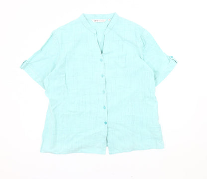 EWM Women's Blue Button-Up Shirt Size 20