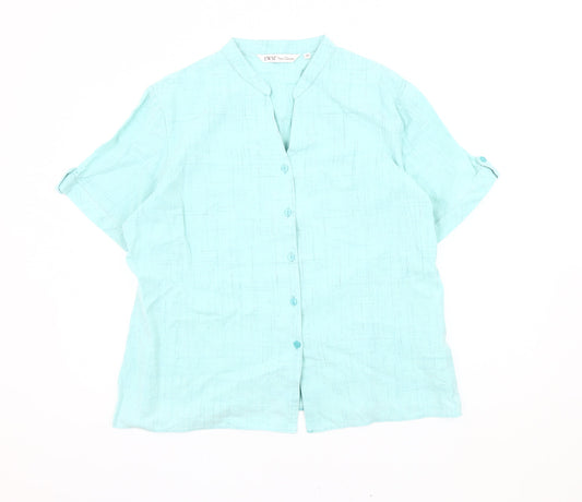 EWM Women's Blue Button-Up Shirt Size 20