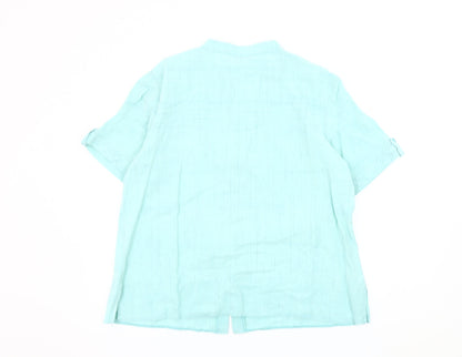 EWM Women's Blue Button-Up Shirt Size 20