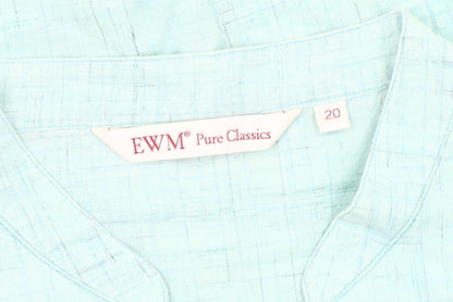 EWM Women's Blue Button-Up Shirt Size 20