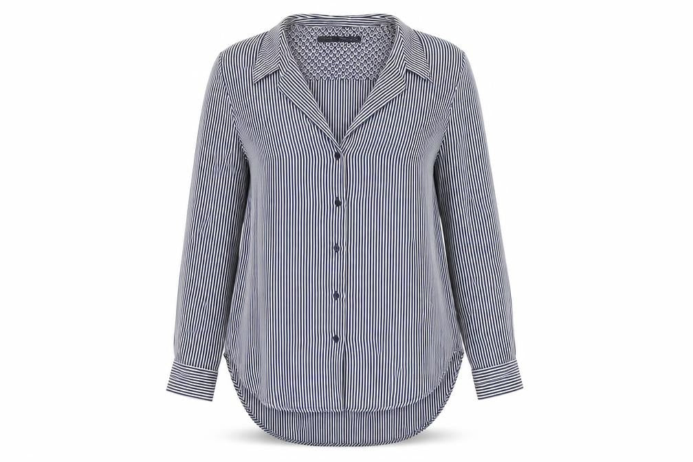 Womens UK Size 12 Zara Basic Blue Basic Blouse