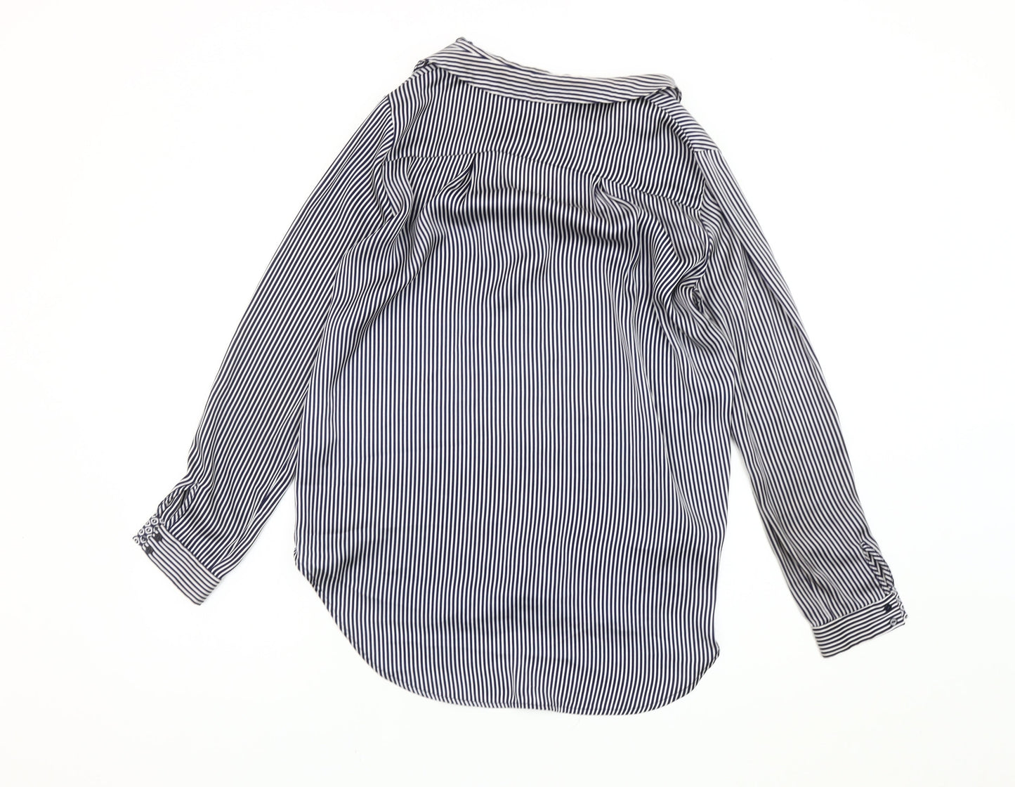 Womens UK Size 12 Zara Basic Blue Basic Blouse
