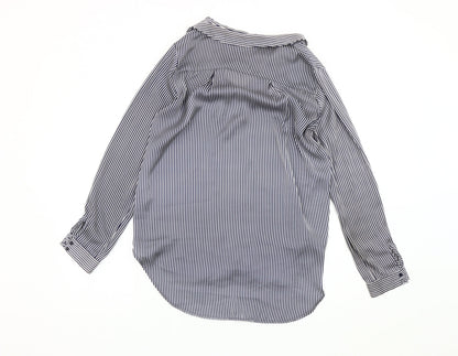 Womens UK Size 12 Zara Basic Blue Basic Blouse