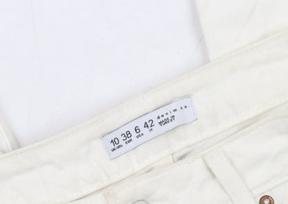 Denim Co. Women's White Straight Jeans Size 10