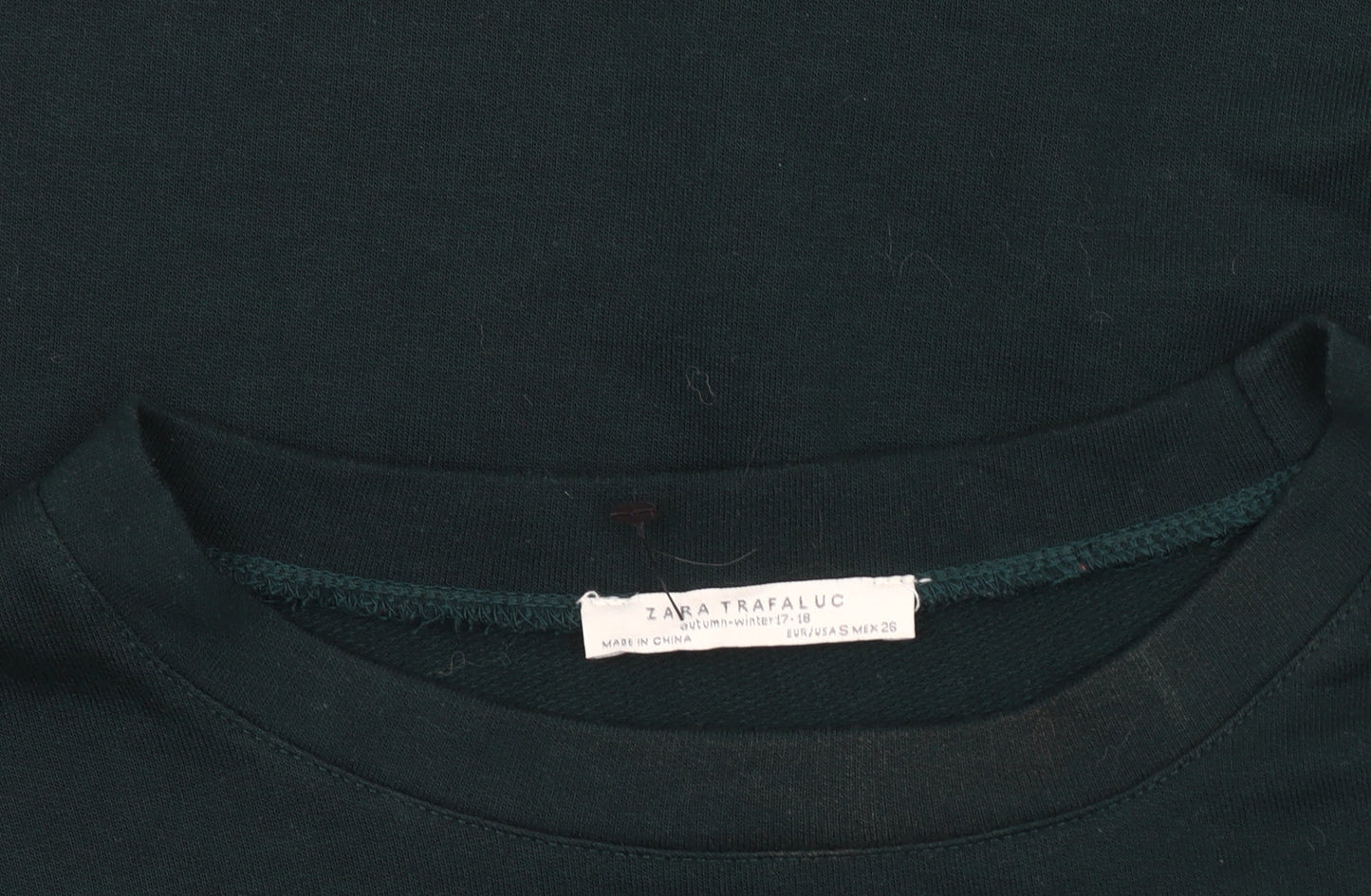 Womens UK Size 2XS Zara Green Pullover Jumper