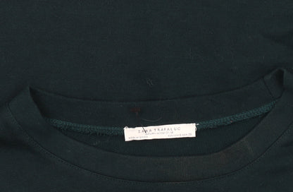 Womens UK Size 2XS Zara Green Pullover Jumper