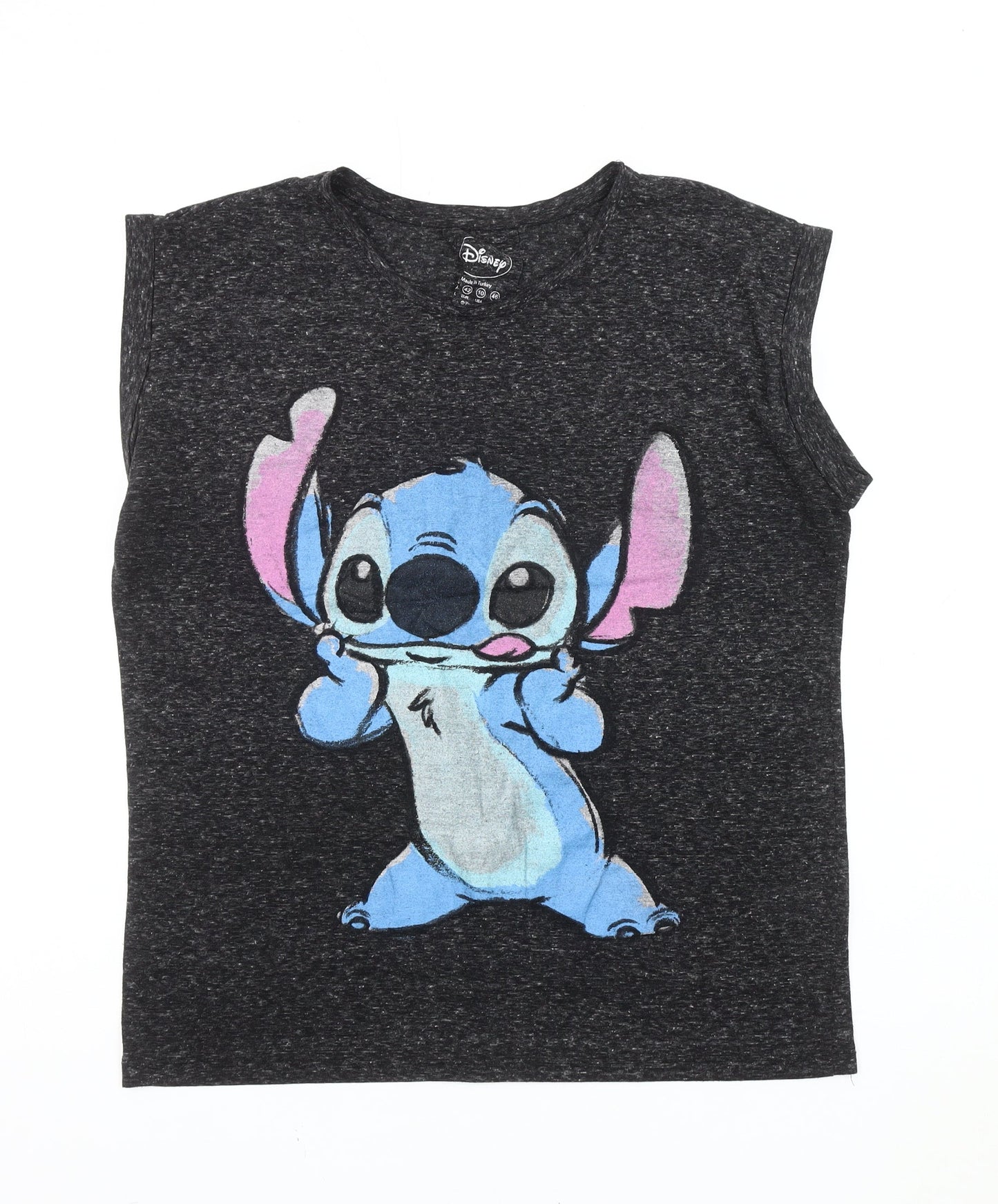 Womens UK Size 14 Disney Black  T-Shirt