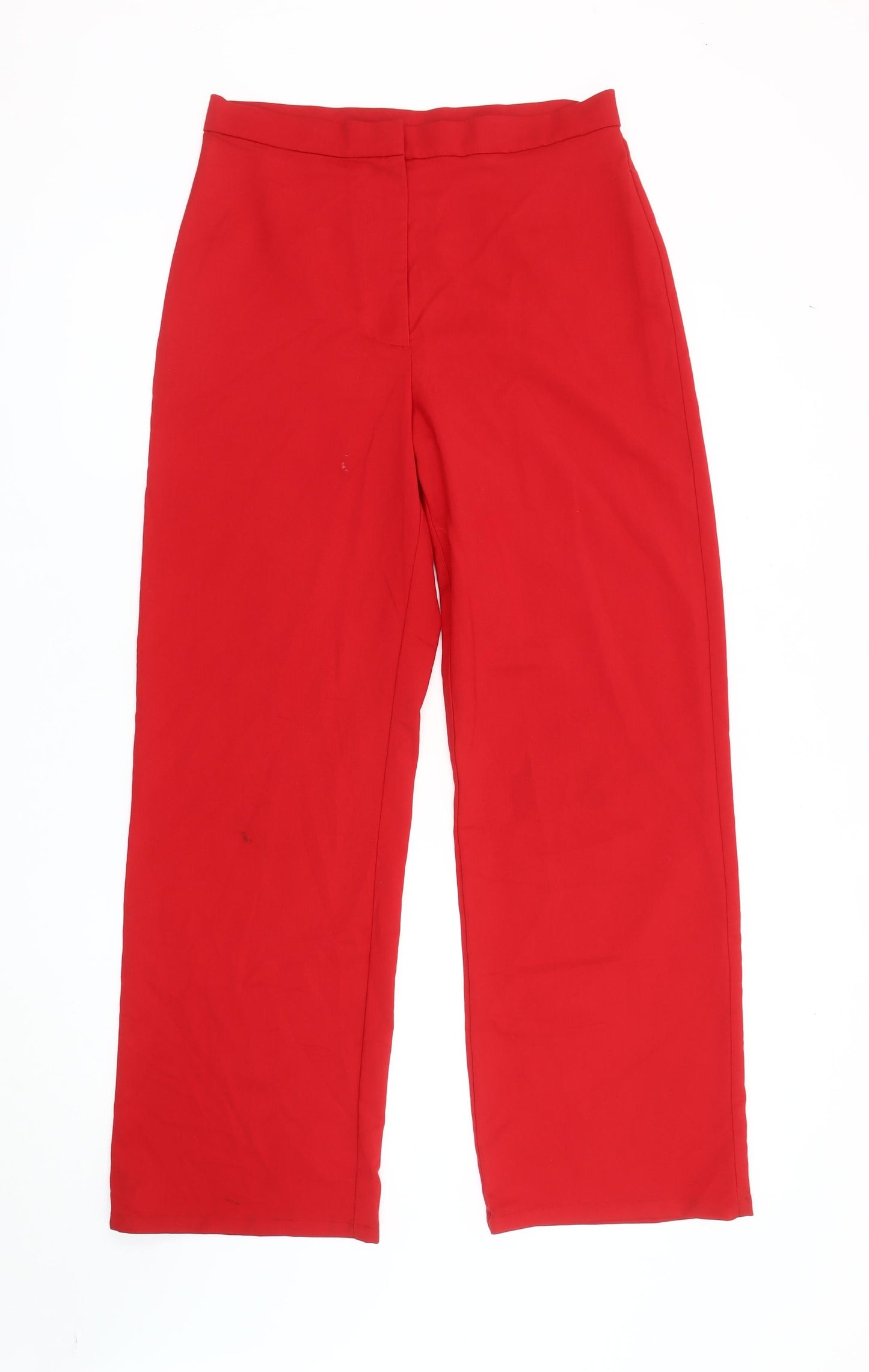 Womens UK Size 12 H&M Regular Fit Casual Red Trousers