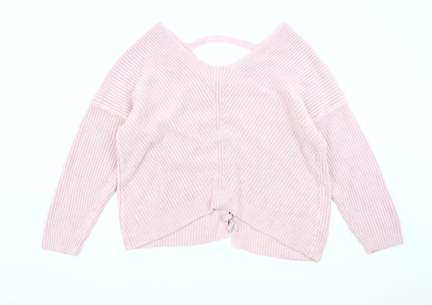 Womens UK Size L New Look Pink Pullover Jumper