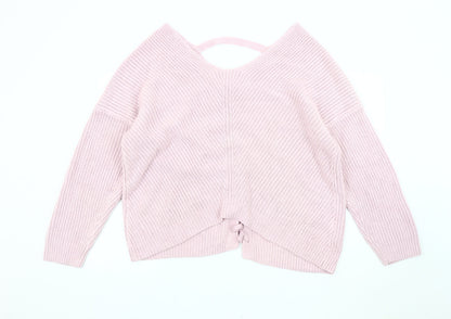 Womens UK Size L New Look Pink Pullover Jumper