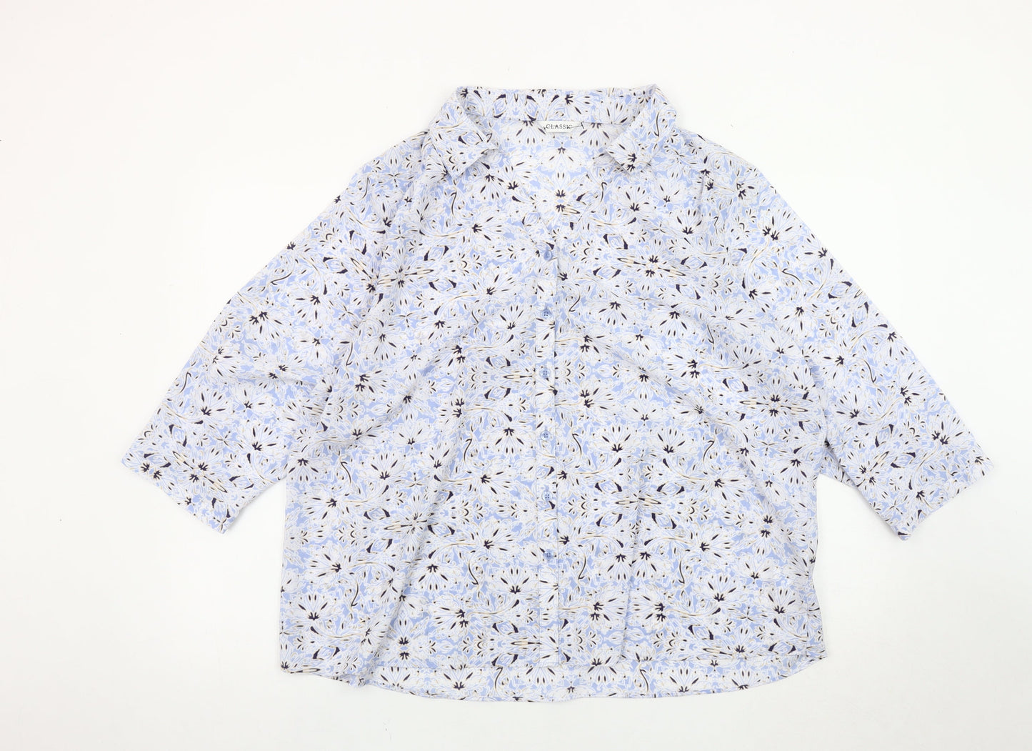 Womens UK Size 22 Marks and Spencer Multicoloured Classic Button-Up