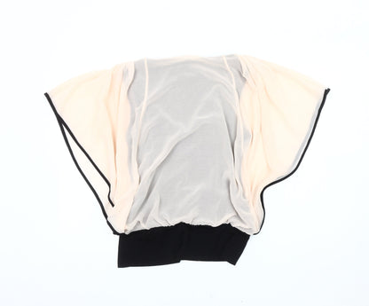 Coast Women's Black Tunic Blouse, Size 12, V-Neck