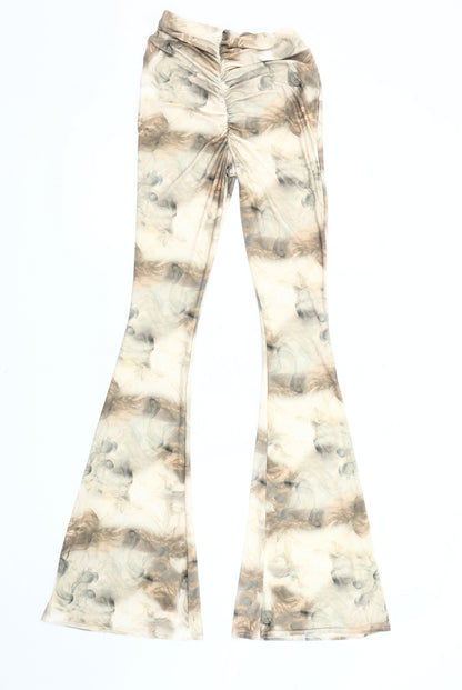Womens UK Size 6 PRETTYLITTLETHING  Flare Multicoloured Leggings