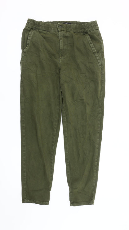 Zara Women's Green Jogger Trousers, S, Casual Comfort
