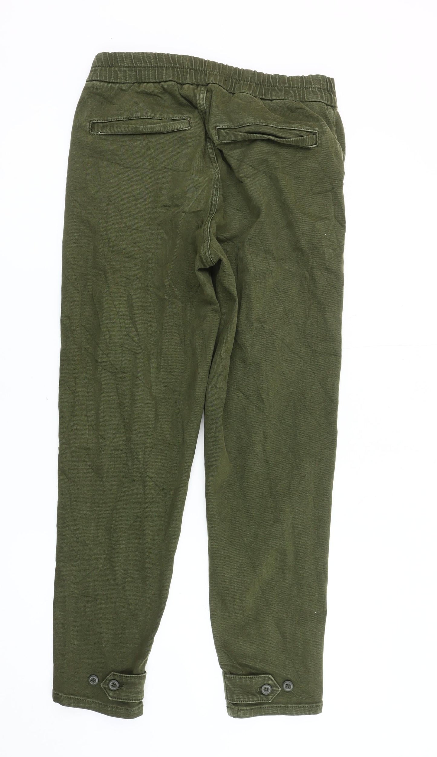 Zara Women's Green Jogger Trousers, S, Casual Comfort