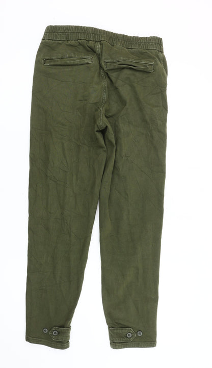 Zara Women's Green Jogger Trousers, S, Casual Comfort