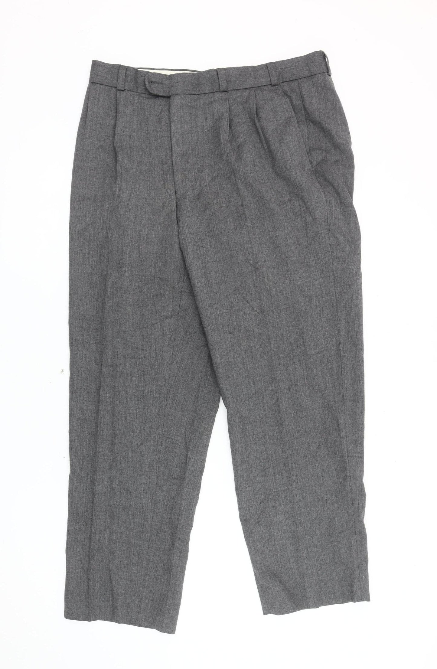 Mens UK Size 34 Canda Classic Fit Workwear Grey Trousers