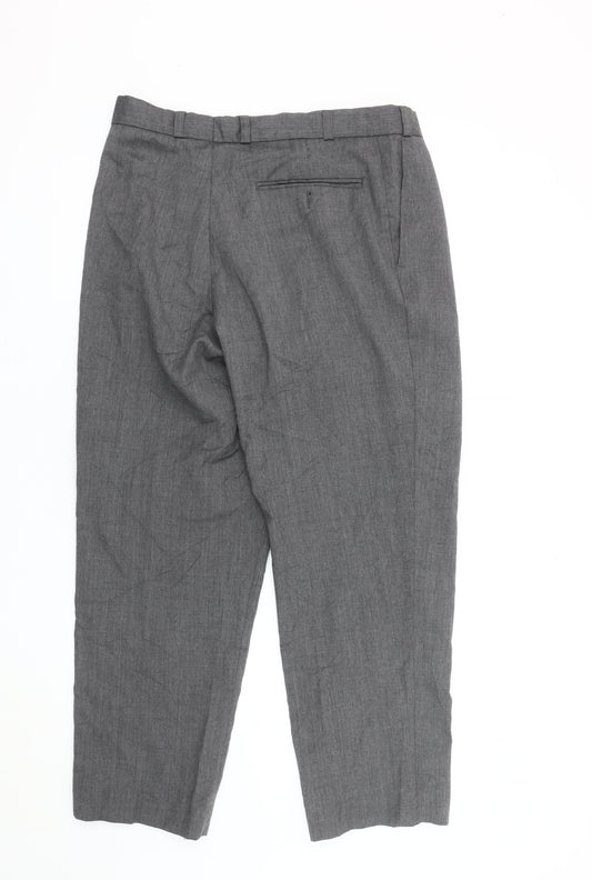Mens UK Size 34 Canda Classic Fit Workwear Grey Trousers