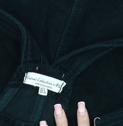 Casual Collection Black Corduroy Pinafore Dress