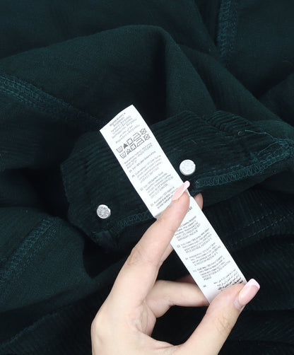 Casual Collection Black Corduroy Pinafore Dress
