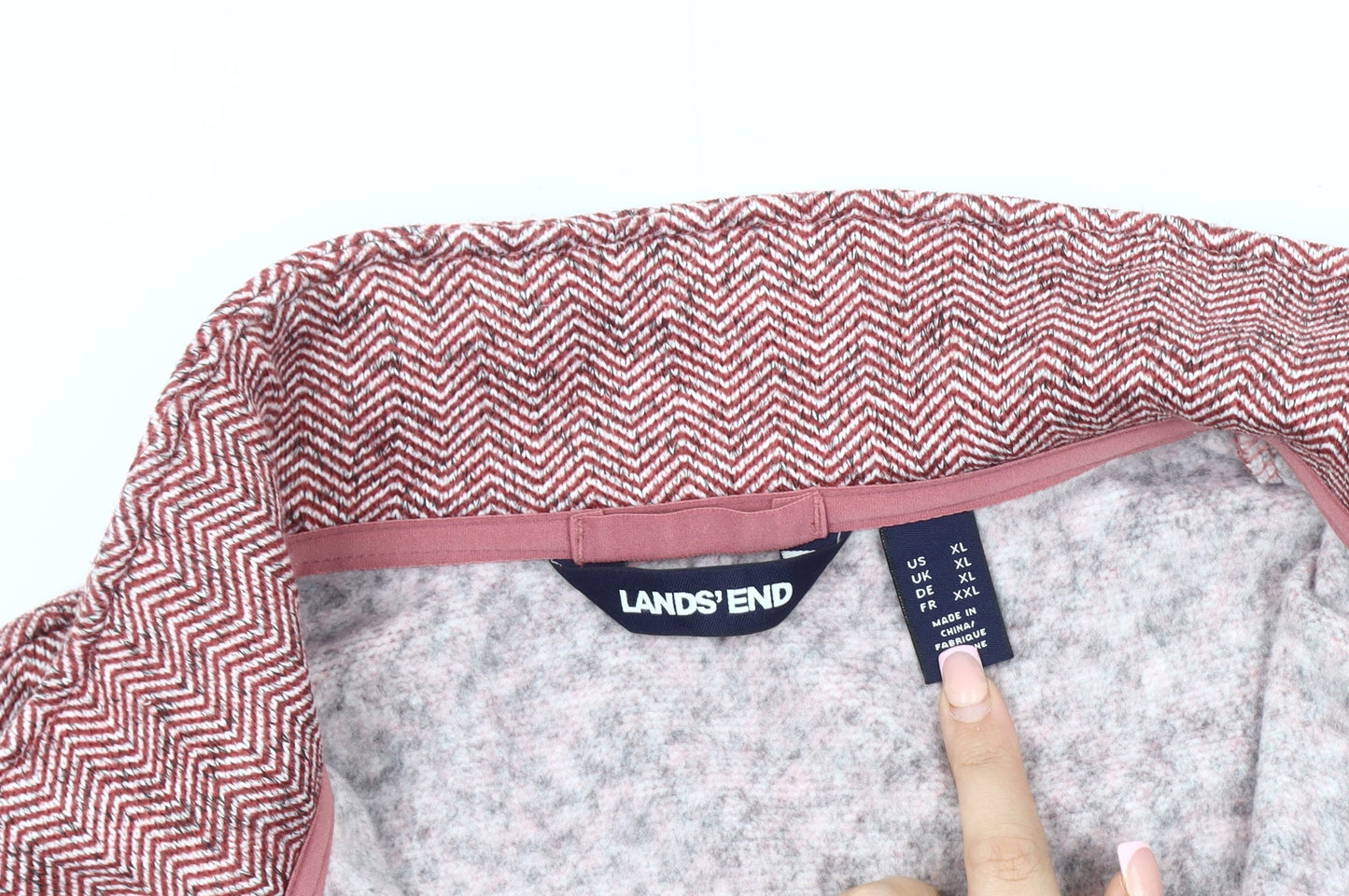 Mens UK Size XL Lands' End Pink Basic Jacket