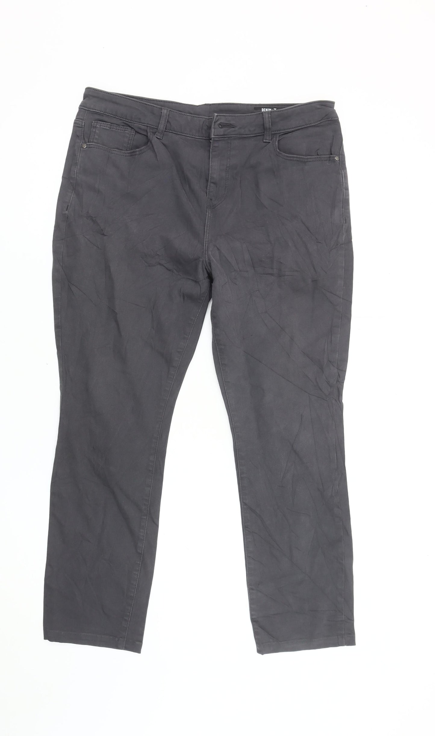 Tu Men's Grey Chino Trousers - Size 14 Slim Fit