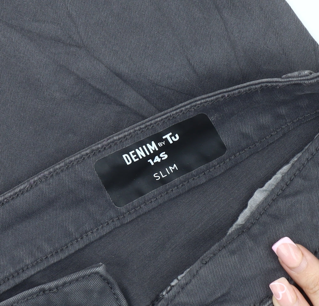 Tu Men's Grey Chino Trousers - Size 14 Slim Fit